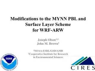 Background on Mellor-Yamada- Nakanishi-Niino (MYNN) PBL Scheme