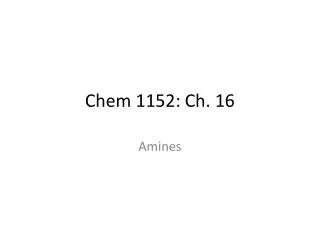 Chem 1152: Ch. 16