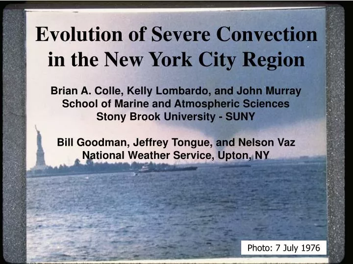 evolution of severe convection in the new york city region