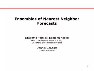 Ensembles of Nearest Neighbor Forecasts