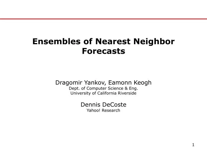 ensembles of nearest neighbor forecasts