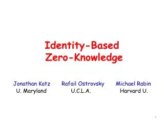 Identity-Based Zero-Knowledge