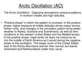 Arctic Oscillation (AO)