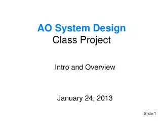 AO System Design Class Project
