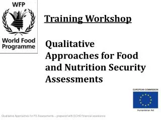 Qualitative Approaches for Food and Nutrition Security Assessments