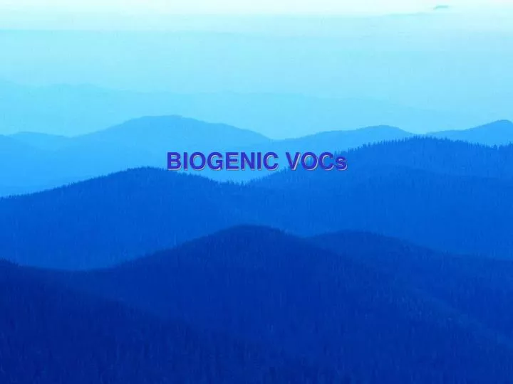 biogenic vocs
