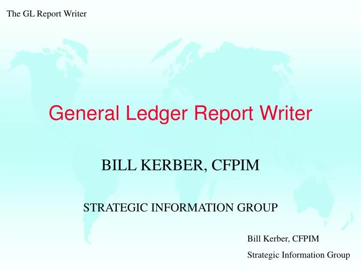 general ledger report writer