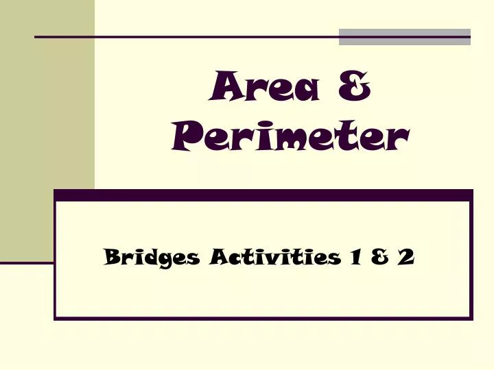 area perimeter