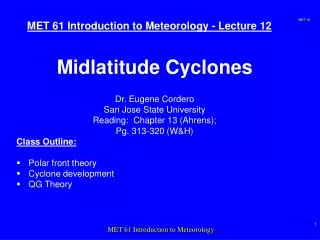 MET 61 Introduction to Meteorology - Lecture 12