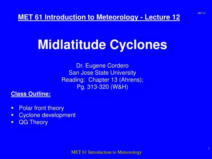 met 61 introduction to meteorology lecture 12