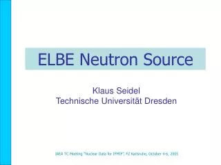 ELBE Neutron Source