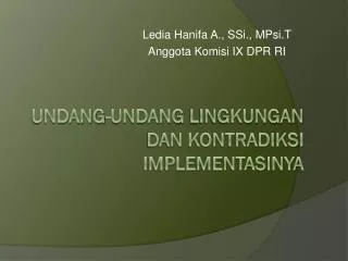 ledia hanifa a ssi mpsi t anggota komisi ix dpr ri