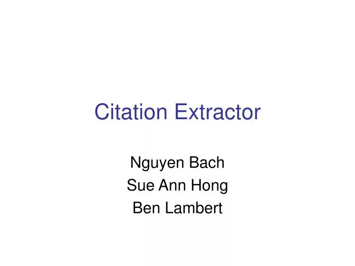 citation extractor