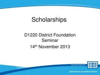 Scholarships