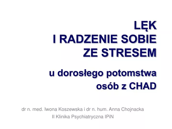 l k i radzenie sobie ze stresem