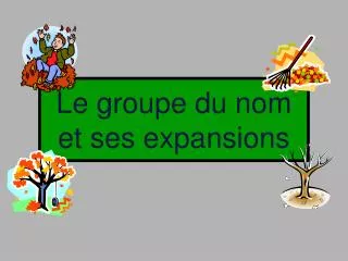 le groupe du nom et ses expansions