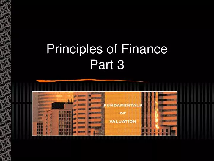 principles of finance part 3