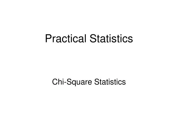 practical statistics