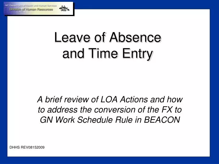 leave of absence and time entry