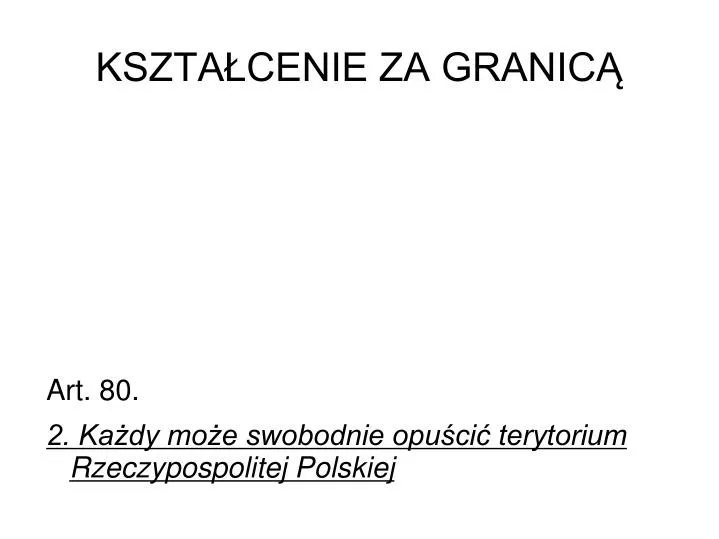 kszta cenie za granic