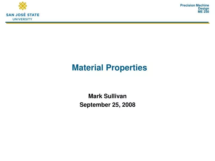 material properties
