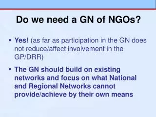 Do we need a GN of NGOs?