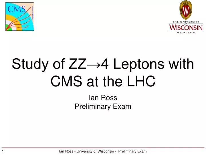study of zz 4 leptons with cms at the lhc