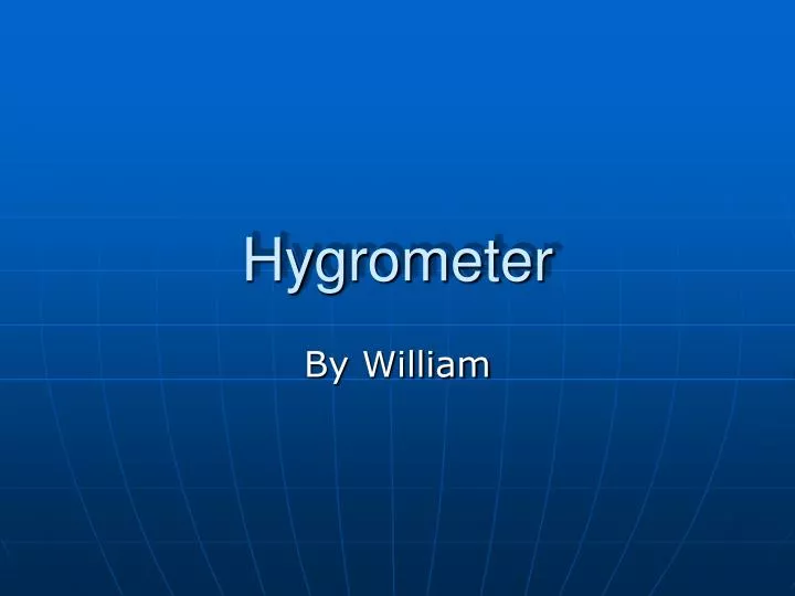 hygrometer