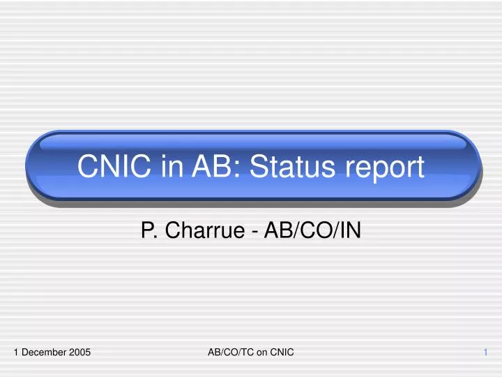 cnic in ab status report