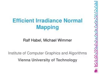 Efficient Irradiance Normal Mapping