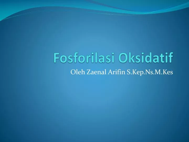 fosforilasi oksidatif