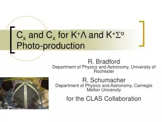 C x and C x for K + ? and K + S o Photo-production