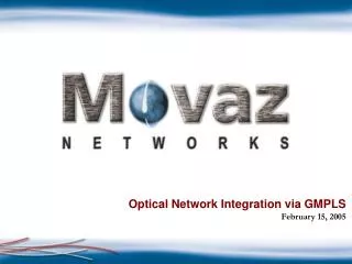 Optical Network Integration via GMPLS
