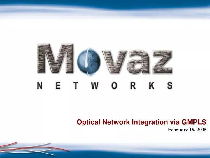 optical network integration via gmpls