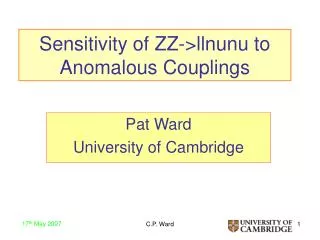 Sensitivity of ZZ-&gt;llnunu to Anomalous Couplings