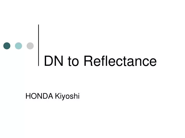 dn to reflectance