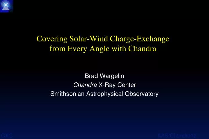covering solar wind charge exchange from every angle with chandra