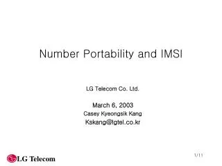Number Portability and IMSI