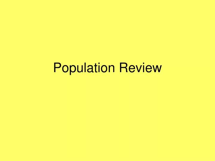 population review