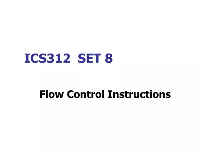 ics312 set 8