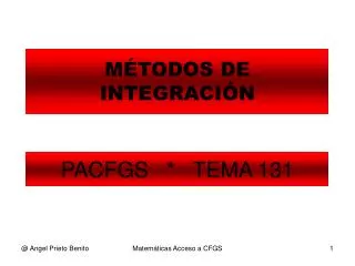 m todos de integraci n