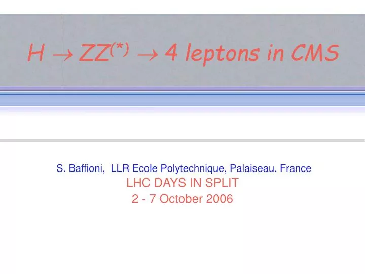 h zz 4 leptons in cms