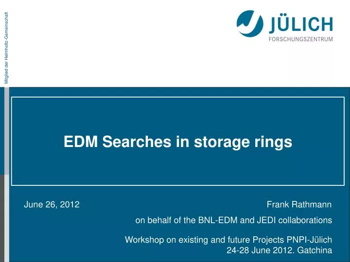edm searches in storage rings