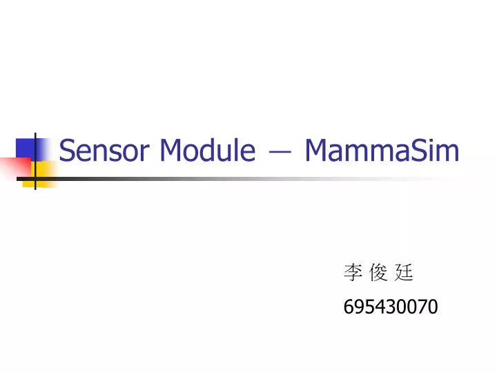 sensor module mammasim