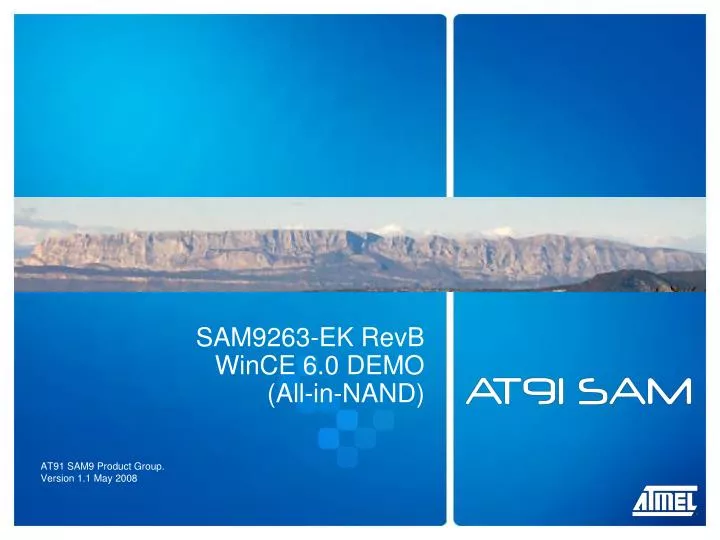 sam9263 ek revb wince 6 0 demo all in nand