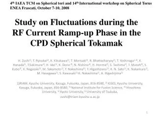 Study on Fluctuations during the RF Current Ramp-up Phase in the CPD Spherical Tokamak