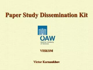 Paper Study Dissemination Kit