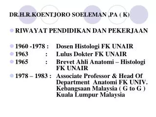 dr h r koentjoro soeleman pa k