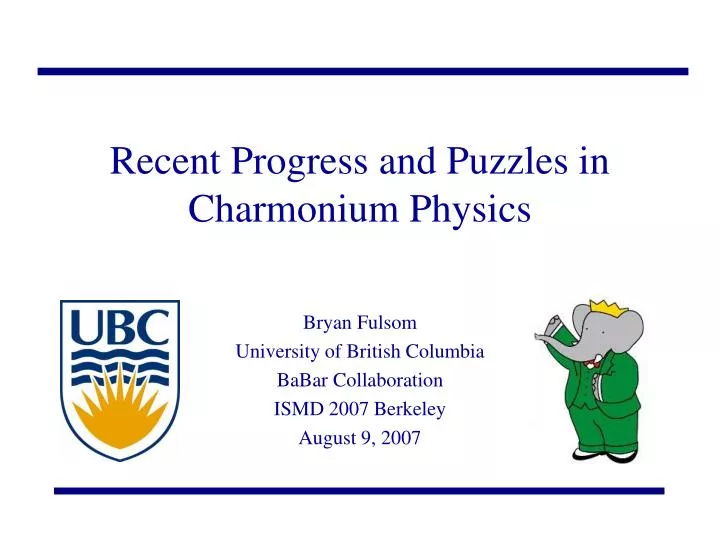 recent progress and puzzles in charmonium physics