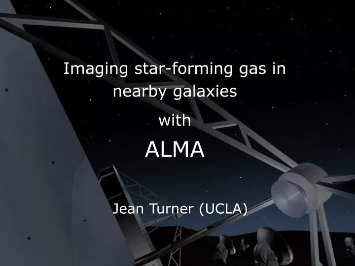 imaging star forming gas in nearby galaxies with alma